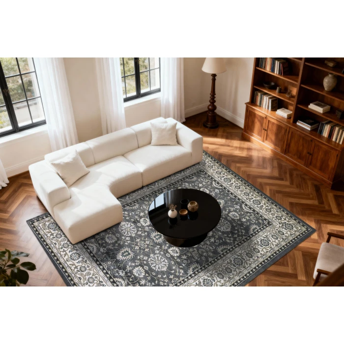 Dynamic Rugs YAZD Grey/Ivory 2803 2ft. x 3ft. 6in. Rect. Rug