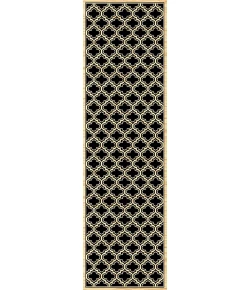 Dynamic Rugs YAZD Black 2816 2ft. x 7ft. 7in. Rect. Rug