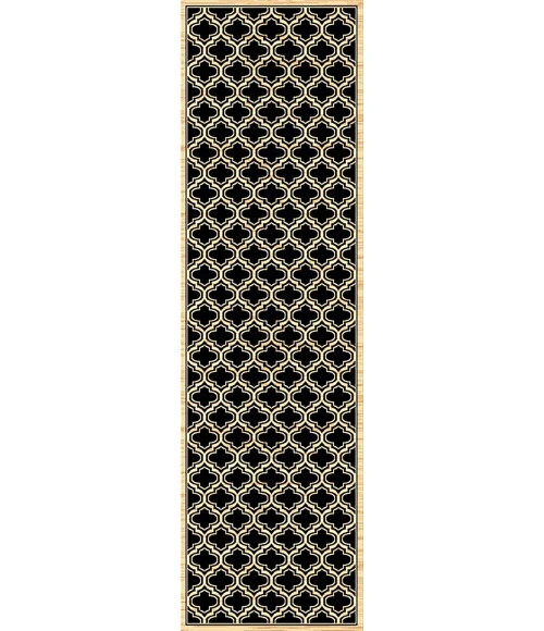Dynamic Rugs YAZD Black 2816 2ft. x 7ft. 7in. Rect. Rug