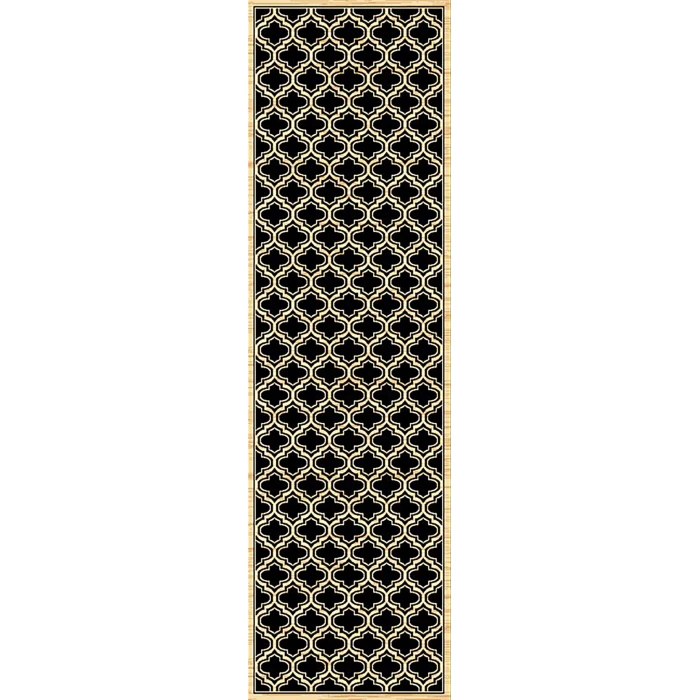 Dynamic Rugs YAZD Black 2816 2ft. x 7ft. 7in. Rect. Rug