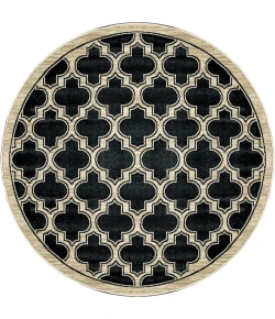 Dynamic Rugs YAZD Black 2816 5ft. 3in. Round Rug