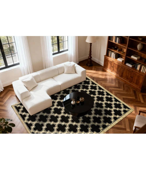 Dynamic Rugs YAZD Black 2816 3ft. 3in. x 5ft. 3in. Rect. Rug