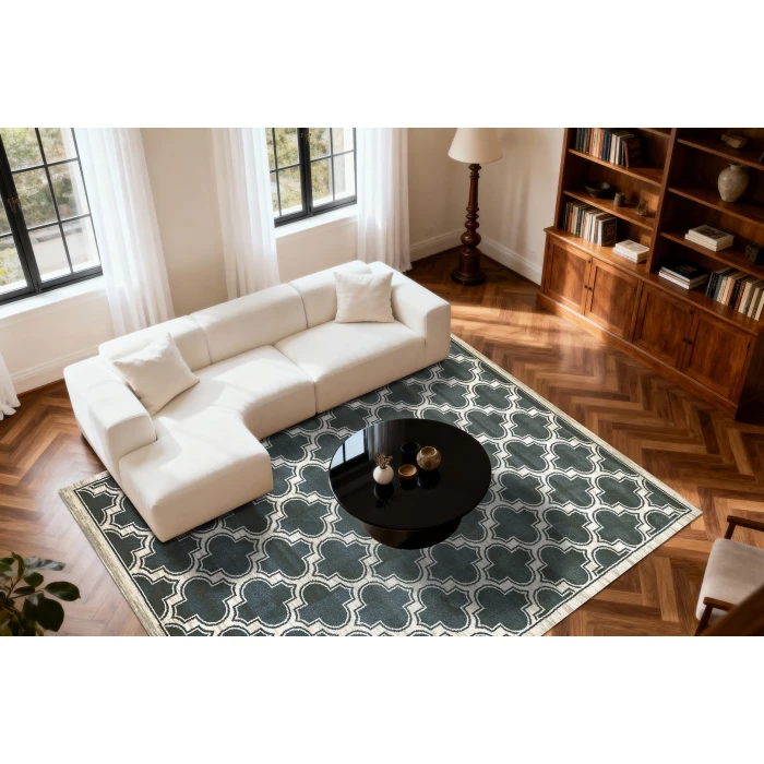 Dynamic Rugs YAZD Blue/Ivory 2816 2ft. x 7ft. 7in. Rect. Rug