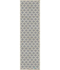 Dynamic Rugs YAZD Grey/Ivory 2816 2ft. x 7ft. 7in. Rect. Rug