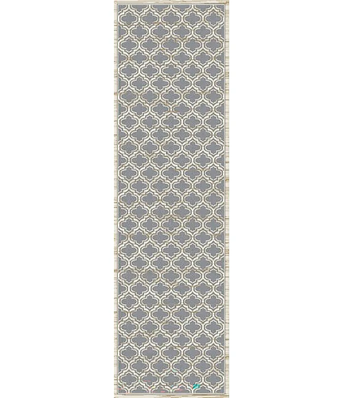 Dynamic Rugs YAZD Grey/Ivory 2816 2ft. x 7ft. 7in. Rect. Rug