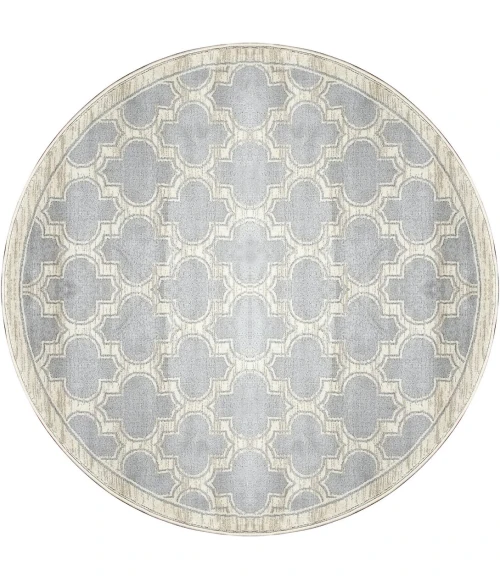 Dynamic Rugs YAZD Grey/Ivory 2816 5ft. 3in. Round Rug