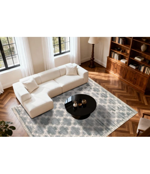 Dynamic Rugs YAZD Grey/Ivory 2816 5ft. 3in. x 7ft. 7in. Rect. Rug