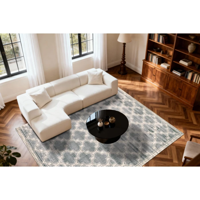 Dynamic Rugs YAZD Grey/Ivory 2816 2ft. x 3ft. 6in. Rect. Rug