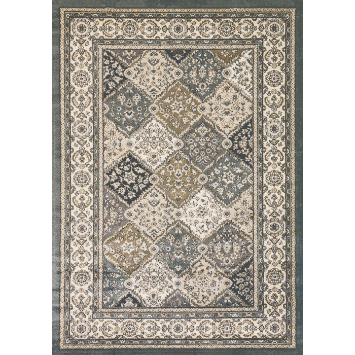 Dynamic Rugs YAZD Blue/Ivory 8471 7ft. 10in. x 10ft. 10in. Rect. Rug