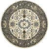 Dynamic Rugs YAZD Ivory/Grey 8531 5ft. 3in. Round Rug