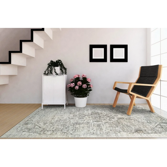 Dynamic Rugs ZEN Grey 8345 2ft. 2in. x 7ft. 7in. Rect. Rug