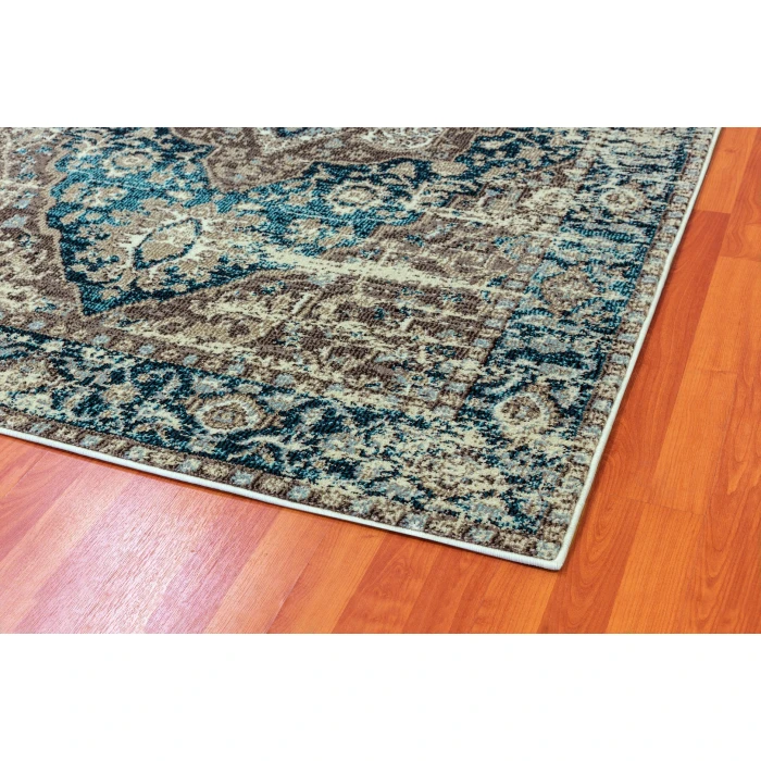 Dynamic Rugs ZODIAC Grey/Blue 6623 7ft. 10in. x 10ft. 10in. Rect. Rug