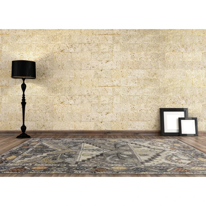 Dynamic Rugs ZODIAC Grey 6630 7ft. 10in. x 10ft. 10in. Rect. Rug