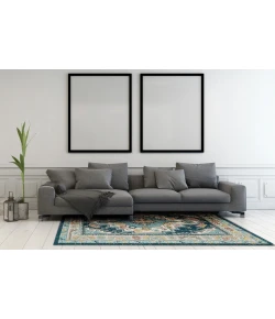 Dynamic Rugs ZODIAC Beige/Blue 6631 7ft. 10in. x 10ft. 10in. Rect. Rug