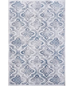 Dynamic Rugs MOSAIC Cream/Grey/Blue 1672 5ft. 3in. x 7ft. 7in. Rect. Rug
