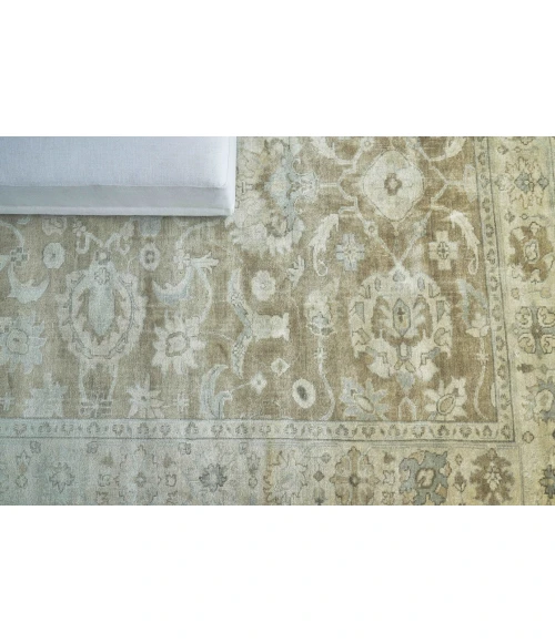 Exquisite Rugs Antique Weave Oushak Gray/Brown 200114X18 14ft.X18ft. Rect. Rug