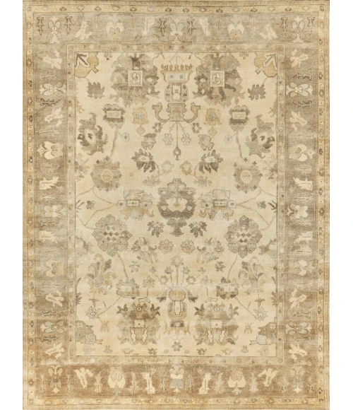 Exquisite Rugs Antique Weave Oushak Ivory/Gray/Beige 20026X9 6ft.X9ft. Rect. Rug