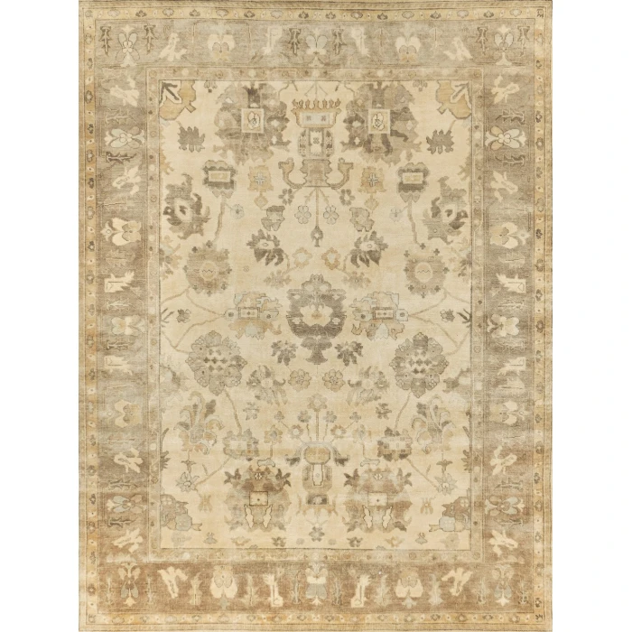 Exquisite Rugs Antique Weave Oushak Ivory/Gray/Beige 20028X10 8ft.X10ft. Rect. Rug