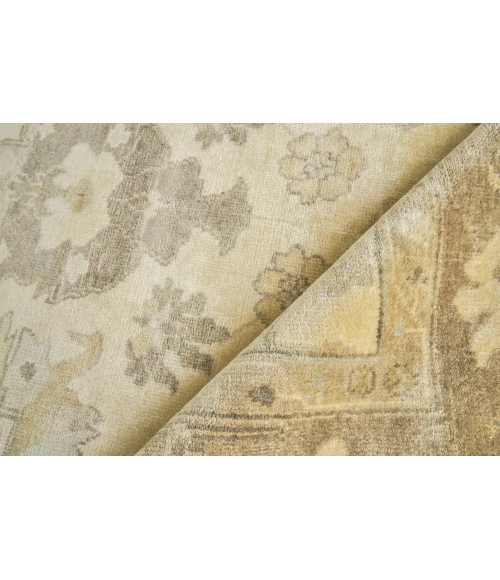 Exquisite Rugs Antique Weave Oushak Ivory/Gray/Beige 20026X9 6ft.X9ft. Rect. Rug