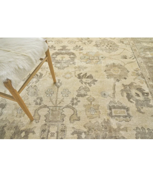 Exquisite Rugs Antique Weave Oushak Ivory/Gray/Beige 20026X9 6ft.X9ft. Rect. Rug