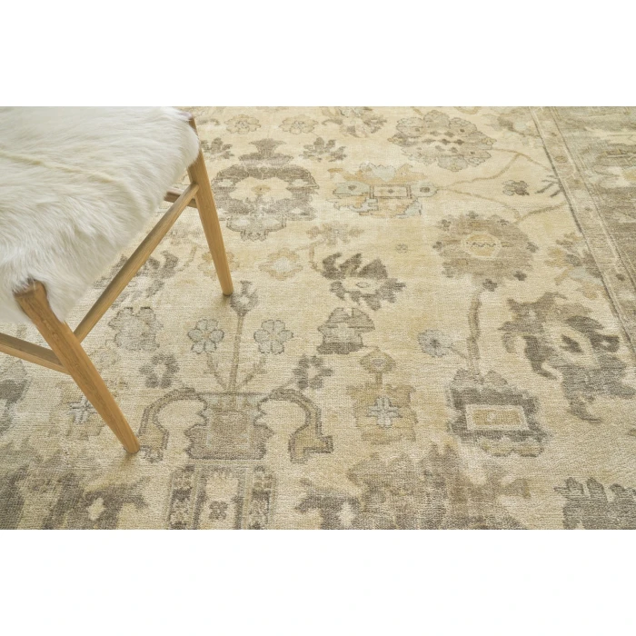 Exquisite Rugs Antique Weave Oushak Ivory/Gray/Beige 20028X10 8ft.X10ft. Rect. Rug