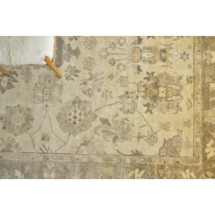 Exquisite Rugs Antique Weave Oushak Ivory/Gray/Beige 20028X10 8ft.X10ft. Rect. Rug