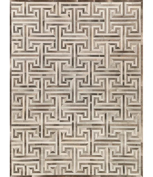 Exquisite Rugs Natural Hide Gray/Ivory 20081X16 1ft.X1ft.6in. Rect. Rug