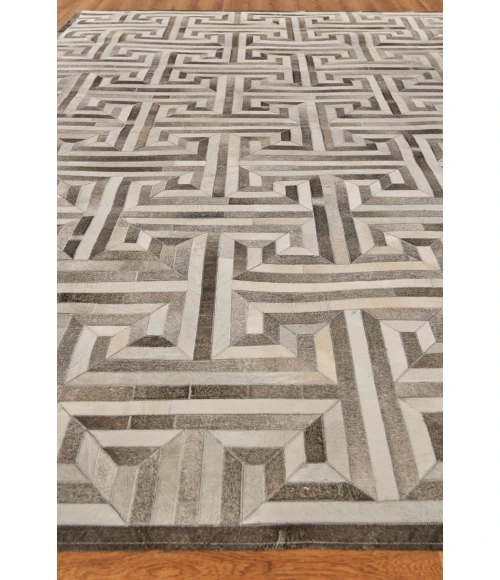 Exquisite Rugs Natural Hide Gray/Ivory 20081X16 1ft.X1ft.6in. Rect. Rug