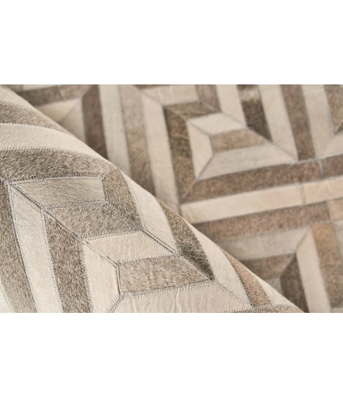 Exquisite Rugs Natural Hide Gray/Ivory 20081X16 1ft.X1ft.6in. Rect. Rug