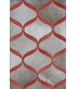 Exquisite Rugs Natural Hide Silver/Terracota 21368x10 8ft.x10ft. Rect. Rug