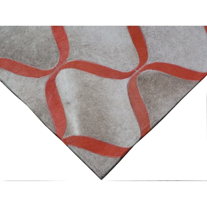 Exquisite Rugs Natural Hide Silver/Terracota 21368x10 8ft.x10ft. Rect. Rug