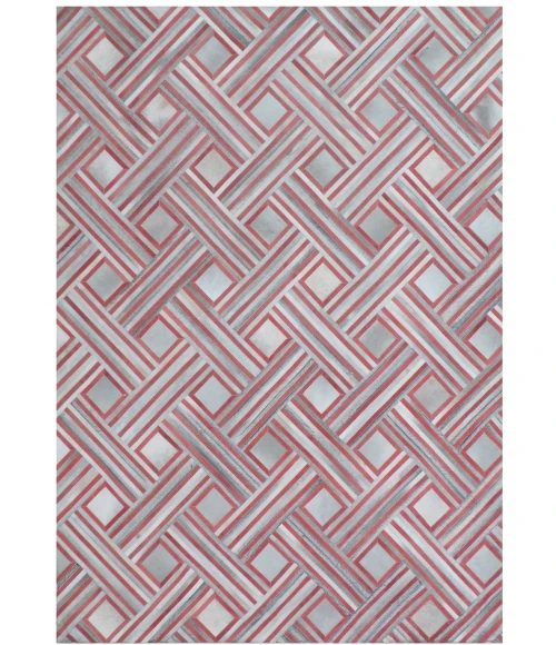 Exquisite Rugs Natural Hide Red/Multi 21378x10 8ft.x10ft. Rect. Rug