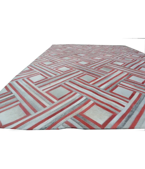 Exquisite Rugs Natural Hide Red/Multi 21378x10 8ft.x10ft. Rect. Rug