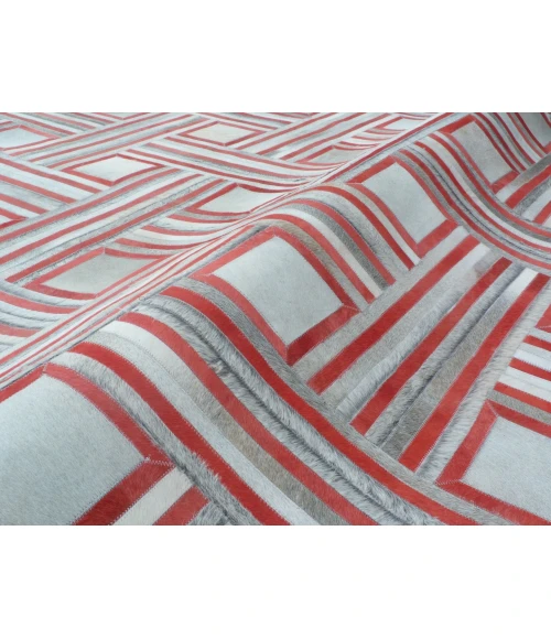 Exquisite Rugs Natural Hide Red/Multi 21378x10 8ft.x10ft. Rect. Rug