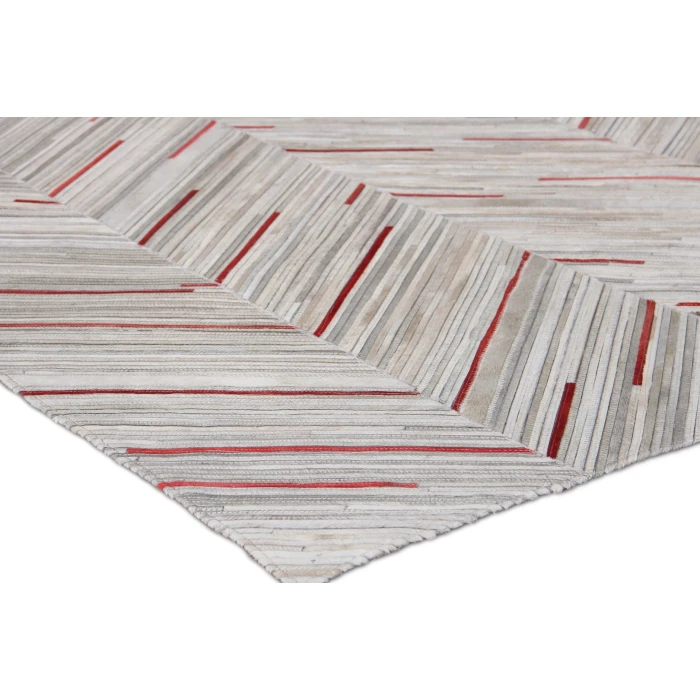 Exquisite Rugs Natural Hide Ivory/Beige/Red/Multi 21385X8 5ft.X8ft. Rect. Rug
