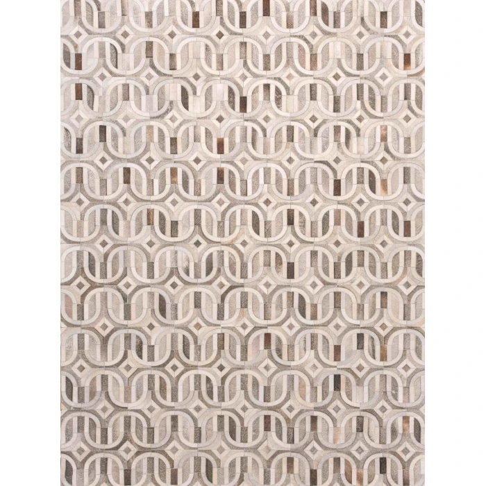 Exquisite Rugs Natural Hide Gray/Ivory 21401X16 1ft.X1ft.6in. Rect. Rug