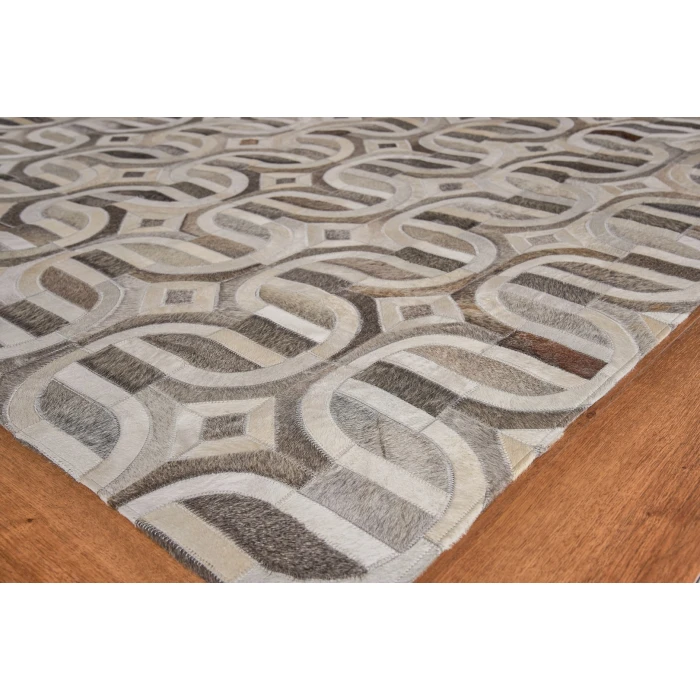 Exquisite Rugs Natural Hide Gray/Ivory 21401X16 1ft.X1ft.6in. Rect. Rug
