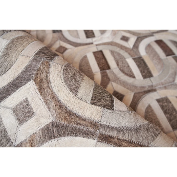 Exquisite Rugs Natural Hide Gray/Ivory 21401X16 1ft.X1ft.6in. Rect. Rug