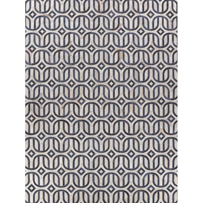 Exquisite Rugs Natural Hide Silver/Blue 21421X16 1ft.X1ft.6in. Rect. Rug