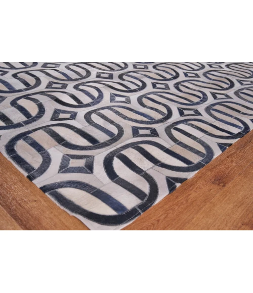 Exquisite Rugs Natural Hide Silver/Blue 2142116X146 11ft.6in.X14ft.6in. Rect. Rug