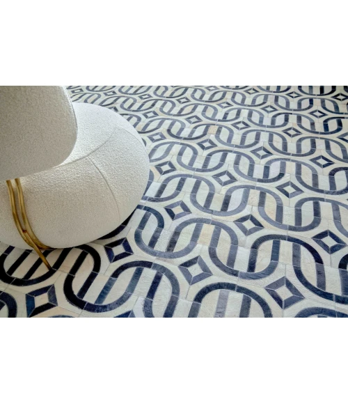Exquisite Rugs Natural Hide Silver/Blue 2142116X146 11ft.6in.X14ft.6in. Rect. Rug