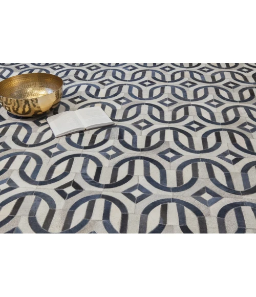 Exquisite Rugs Natural Hide Silver/Blue 2142116X146 11ft.6in.X14ft.6in. Rect. Rug