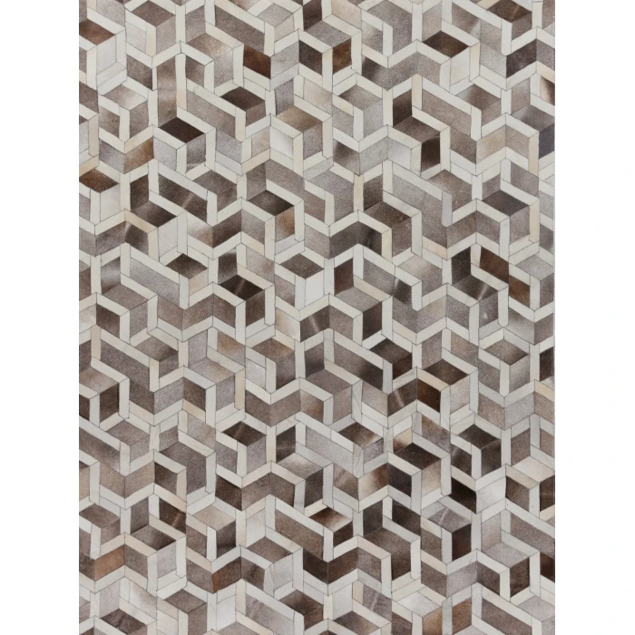 Exquisite Rugs Natural Hide Silver/Ivory 214496X136 9ft.6in.X13ft.6in. Rect. Rug