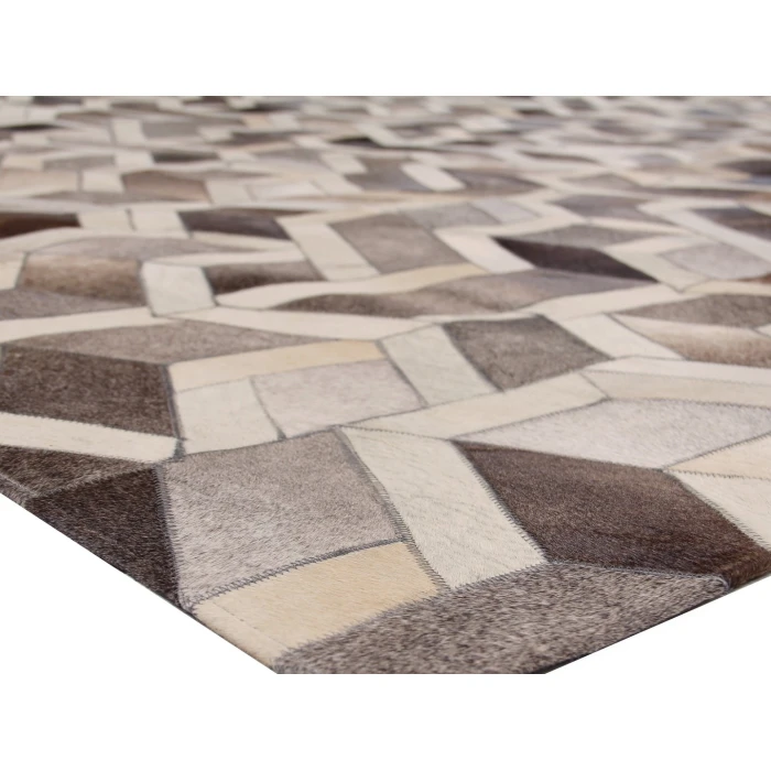 Exquisite Rugs Natural Hide Silver/Ivory 214496X136 9ft.6in.X13ft.6in. Rect. Rug