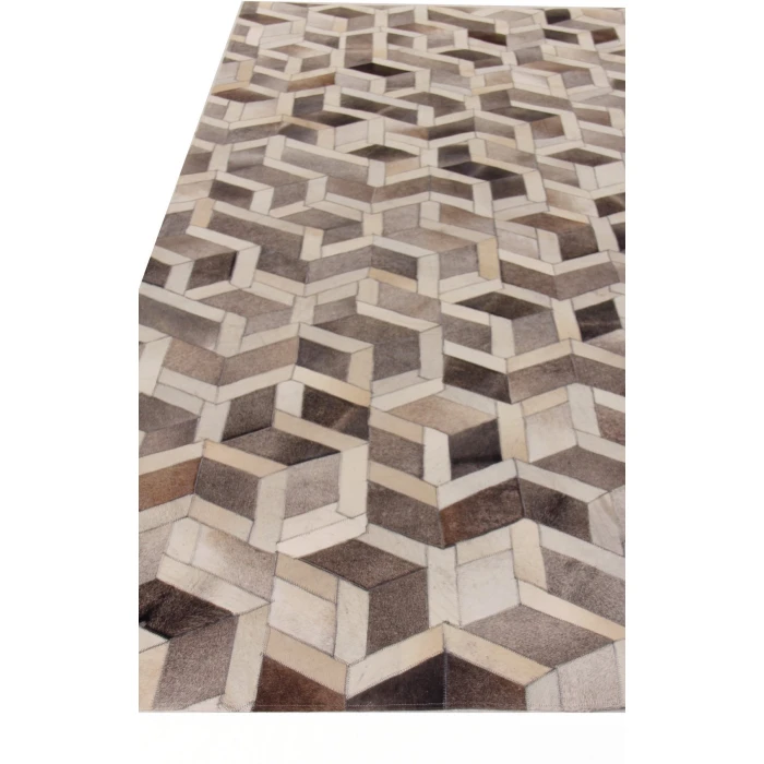 Exquisite Rugs Natural Hide Silver/Ivory 214496X136 9ft.6in.X13ft.6in. Rect. Rug
