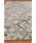 Exquisite Rugs Natural Hide Silver/Ivory 21491X16 1ft.X1ft.6in. Rect. Rug