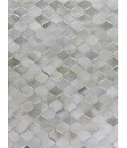 Exquisite Rugs Natural Hide Silver/Ivory 215196X136 9ft.6in.X13ft.6in. Rect. Rug