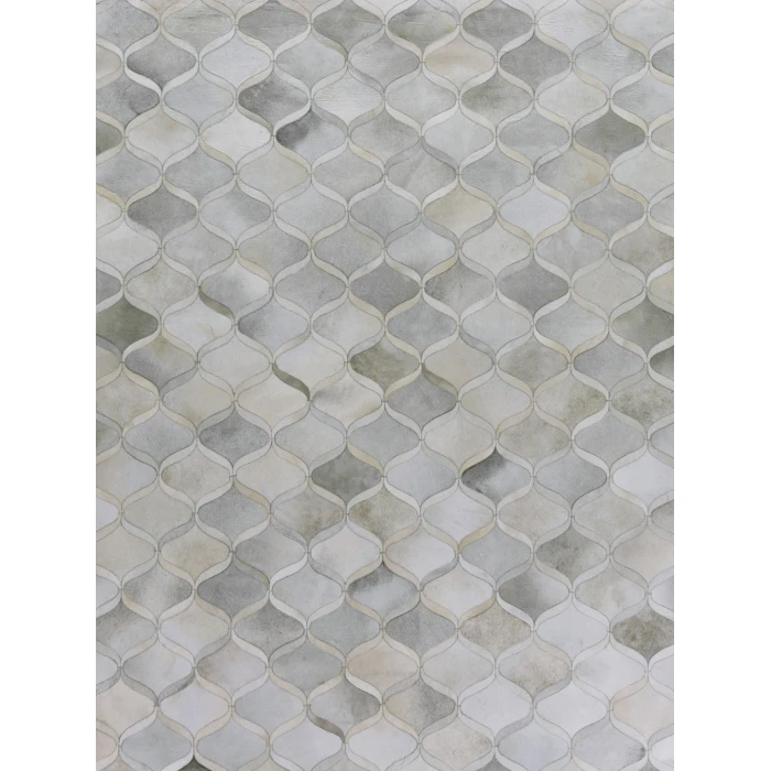 Exquisite Rugs Natural Hide Silver/Ivory 215196X136 9ft.6in.X13ft.6in. Rect. Rug