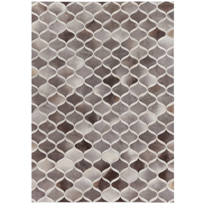 Exquisite Rugs Natural Hide Gray/Ivory 21528x10 8ft.x10ft. Rect. Rug