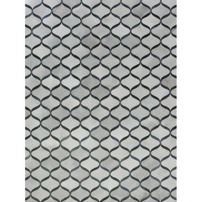 Exquisite Rugs Natural Hide Silver/Blue 21531X16 1ft.X1ft.6in. Rect. Rug